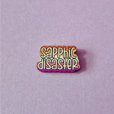 Sapphic disaster pin